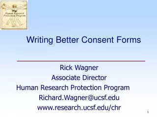 Writing Better Consent Forms