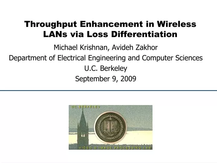 throughput enhancement in wireless lans via loss differentiation