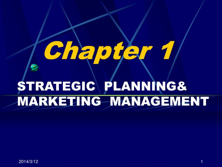 strategic planning marketing management