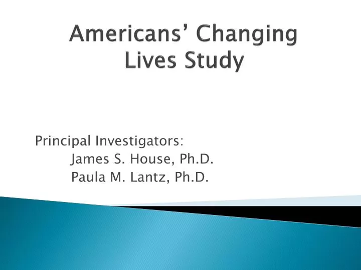 americans changing lives study