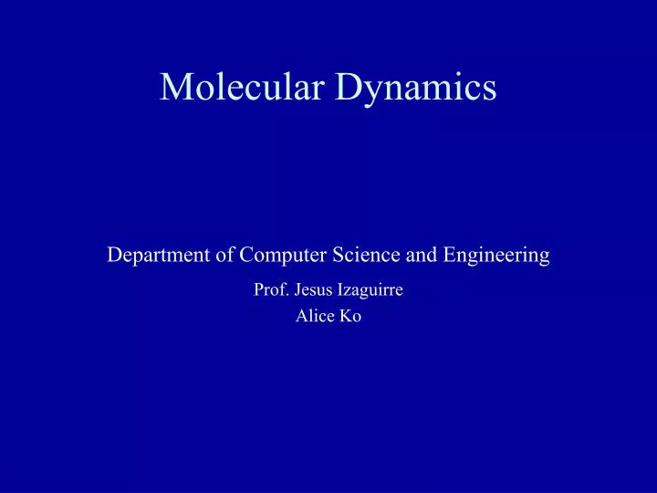 molecular dynamics