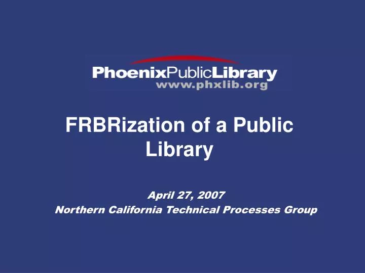 frbrization of a public library