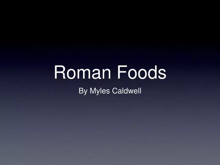 roman foods