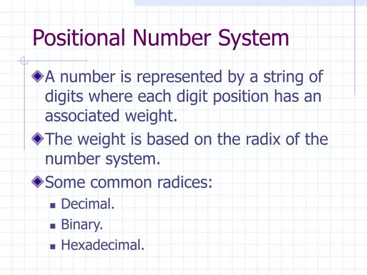 positional number system