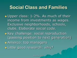 Social Class and Families