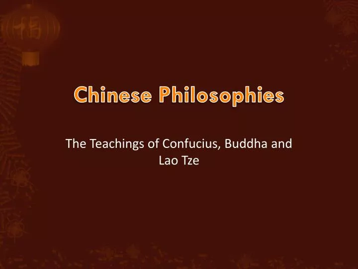 chinese philosophies