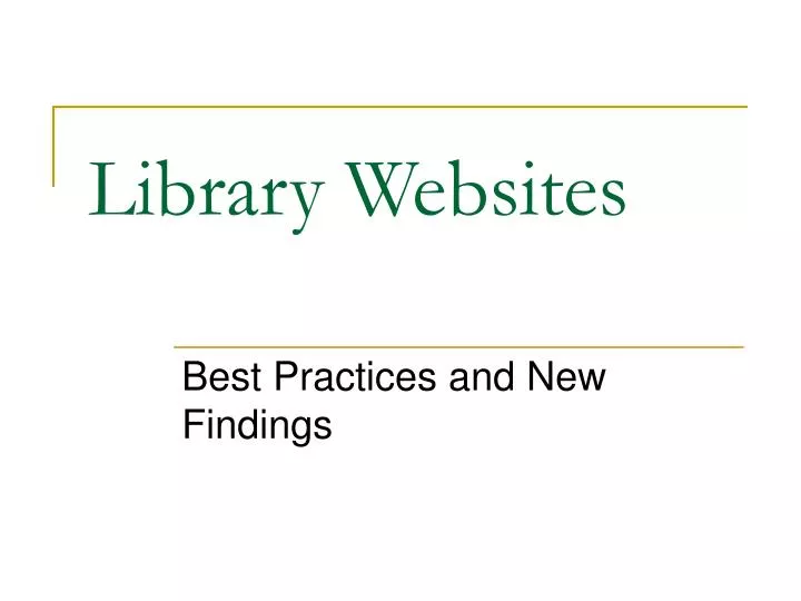 library websites