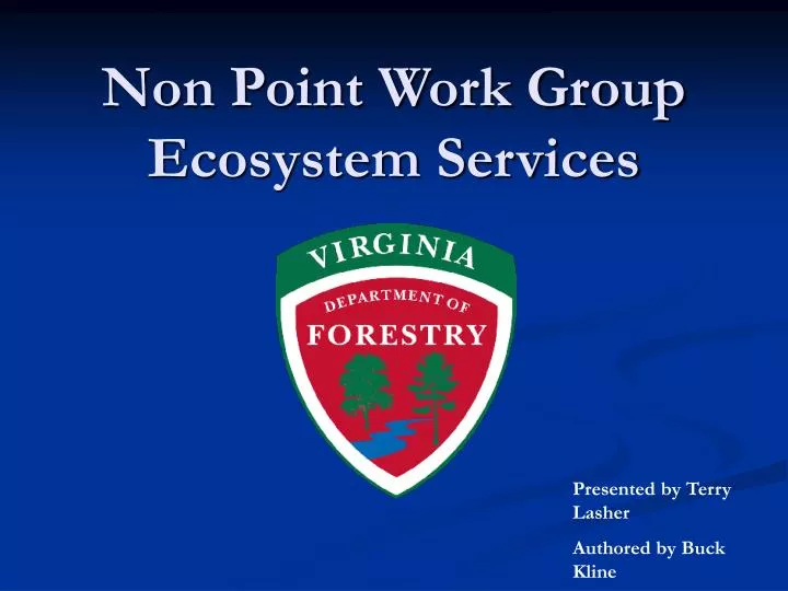 non point work group ecosystem services