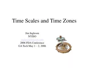 Time Scales and Time Zones
