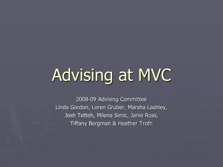 advising at mvc