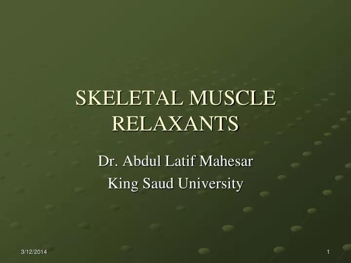 skeletal muscle relaxants