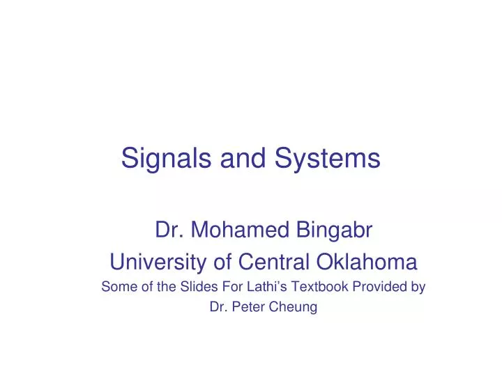 signals and systems