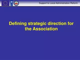 Defining strategic direction for the Association