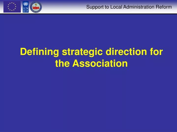defining strategic direction for the association