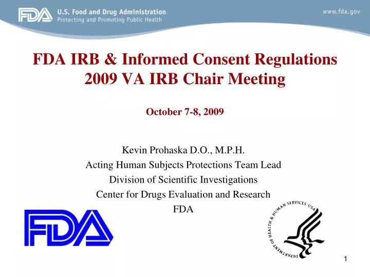 fda irb informed consent regulations 2009 va irb chair meeting october 7 8 2009