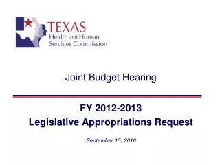 Joint Budget Hearing