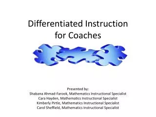 Differentiated Instruction for Coaches