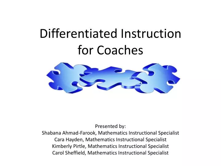 differentiated instruction for coaches