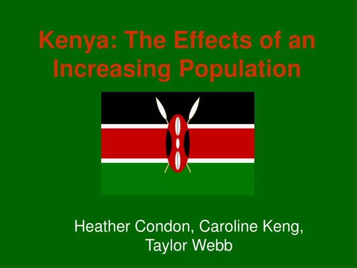 kenya the effects of an increasing population