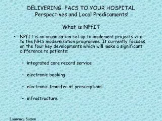 What is NPfIT