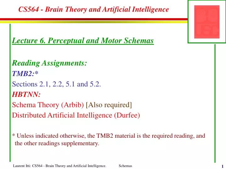 cs564 brain theory and artificial intelligence