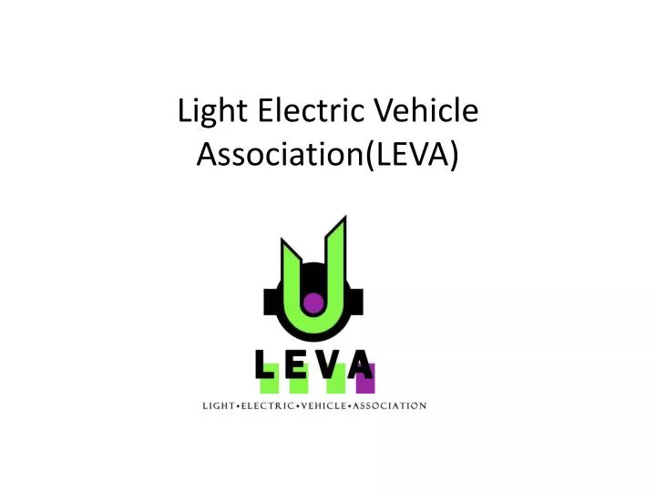 light electric vehicle association leva