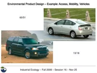 Environmental Product Design – Example: Access, Mobility, Vehicles