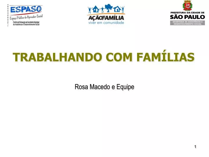 trabalhando com fam lias