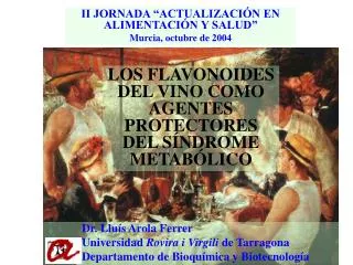 II JORNADA “ACTUALIZACIÓN EN ALIMENTACIÓN Y SALUD” Murcia, octubre de 2004