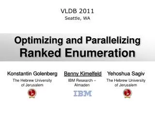 Optimizing and Parallelizing Ranked Enumeration
