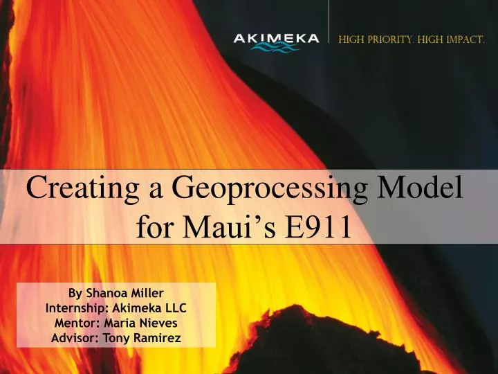 creating a geoprocessing model for maui s e911