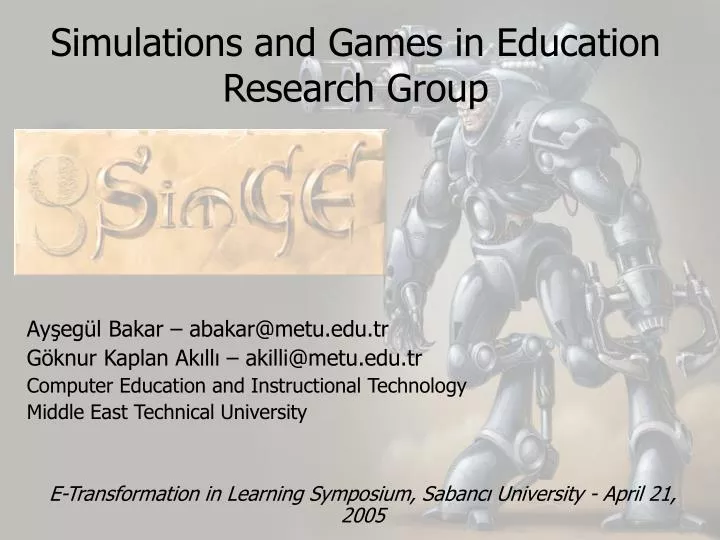 simulations and games in education research group