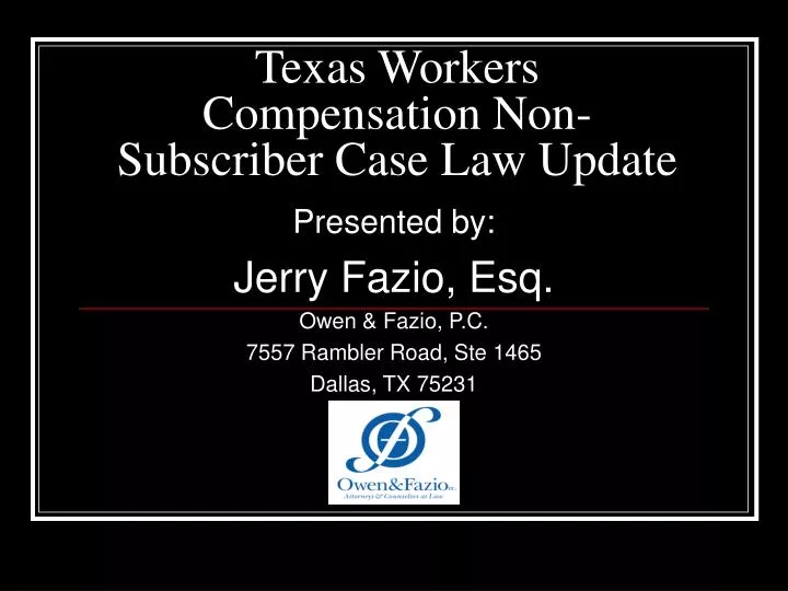 texas workers compensation non subscriber case law update
