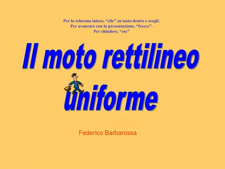 il moto rettilineo uniforme