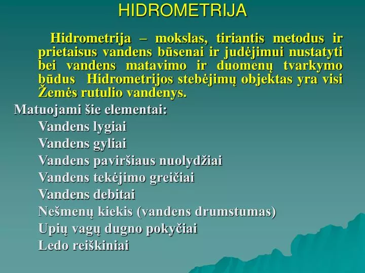 hidrometrija
