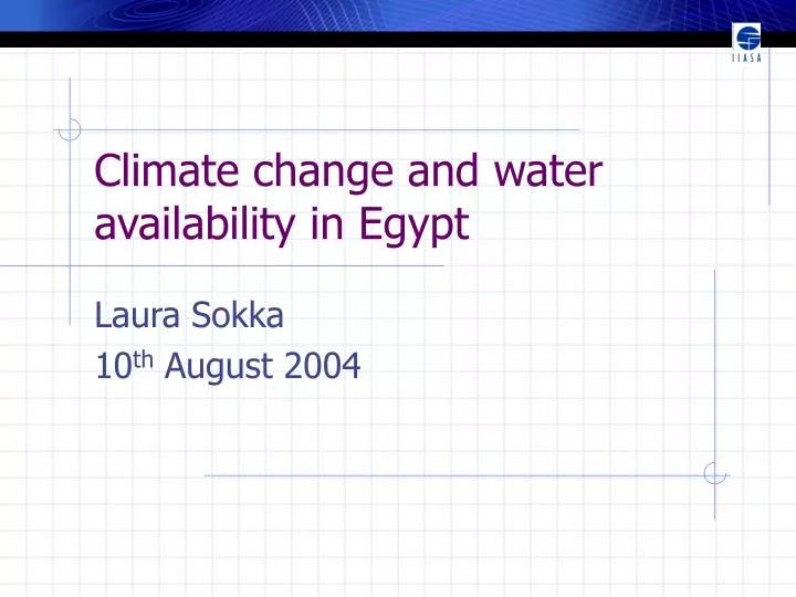 climate change and water availability in egypt