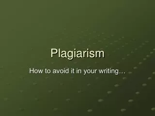 plagiarism