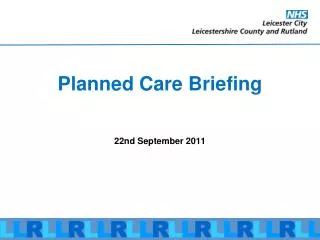 Planned Care Briefing