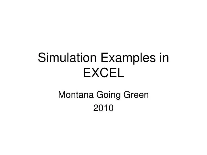 simulation examples in excel