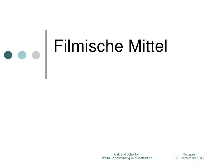 filmische mittel