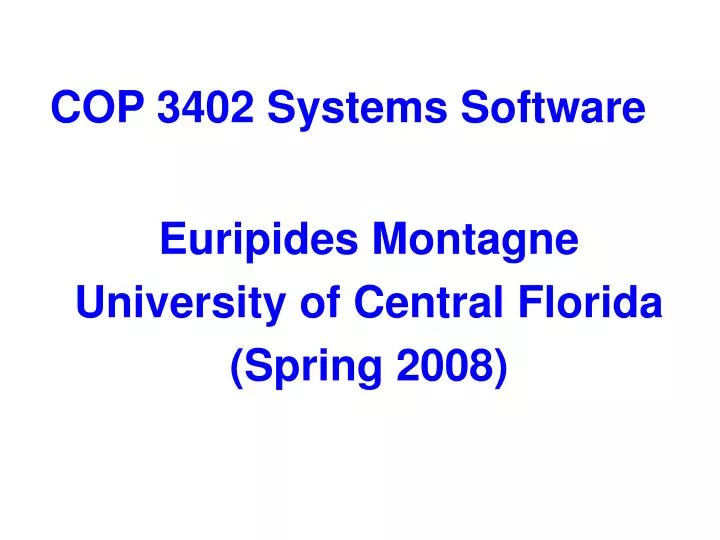 cop 3402 systems software