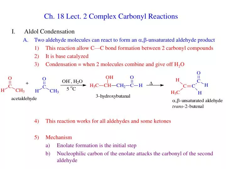 ch 18 lect 2 complex carbonyl reactions