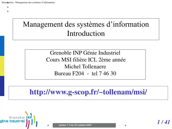 management des syst mes d information introduction