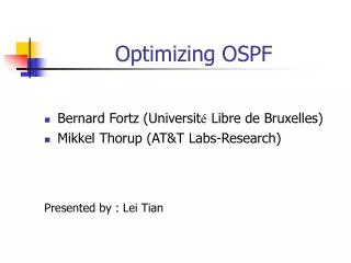 Optimizing OSPF