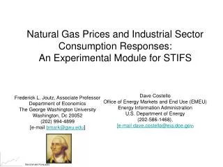 Natural Gas Prices and Industrial Sector Consumption Responses: An Experimental Module for STIFS