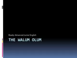 The Walum olum