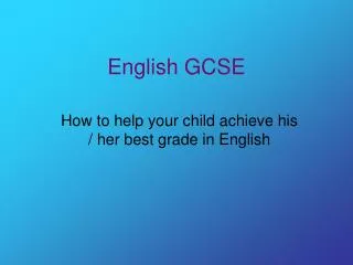English GCSE