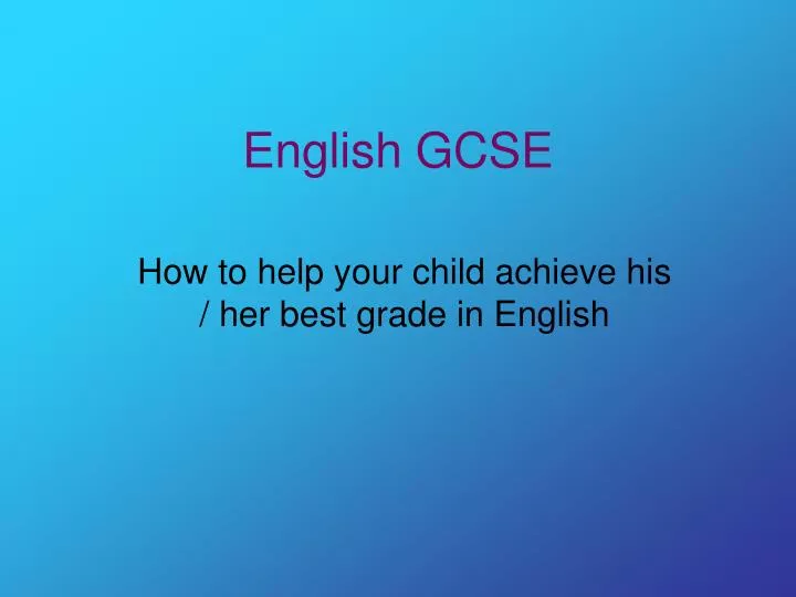 english gcse
