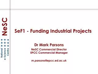 SeF1 - Funding Industrial Projects