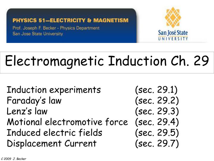 electromagnetic induction ch 29